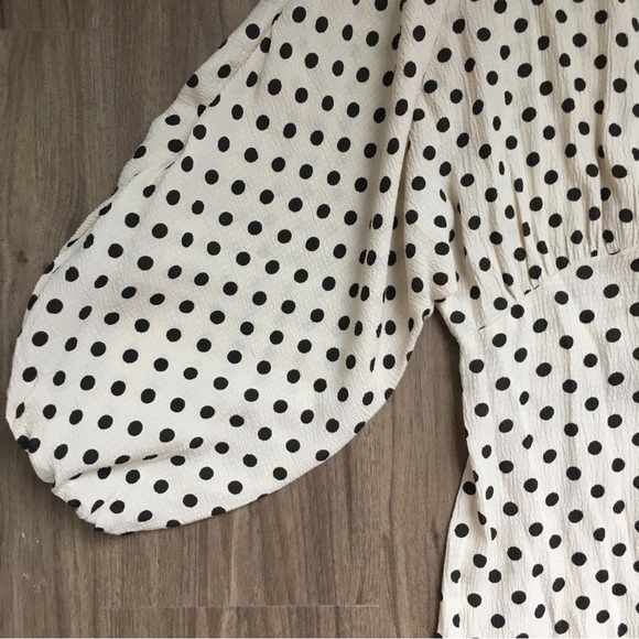 NWT TiMo Polka Dot Bubble Crepe Midi Dress - Picture 6 of 16